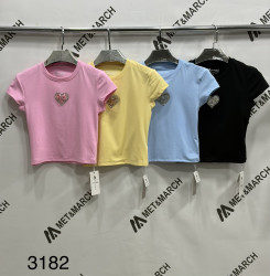 Футболки женские (черный) оптом 08254697 3182-42
