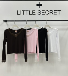 Лонгсливы женские (розовый) оптом 78109542 2610-310