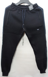 Спортивные штаны мужские на флисе (темно синий) оптом 13927056 01-2