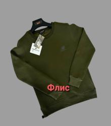 Свитшоты мужские на флисе (khaki) оптом 71268390 01-14