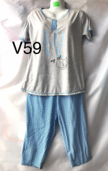 Ночные пижамы женские БАТАЛ оптом 84917520 V59-25