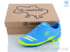 Футбольная обувь, Restime оптом DWB23667-2 blue-lime