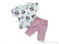 Костюм, Kids-modnik оптом 2632 комплект для малюків футболка-шорти т.пудра