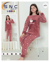 Ночные пижамы детские на флисе оптом 35916208 20641-11