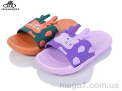 Шлепки, Jibukang оптом 02-758 orange-lilac mix