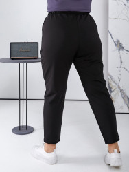 Спортивні штани жіночі БАТАЛ (чорний) оптом Alena Golosnaya