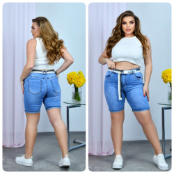 Шорти джинсові жіночі БАТАЛ оптом LADY JEANS