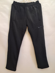 Спортивные штаны мужские БАТАЛ на флисе (black) оптом 64087391 01-22
