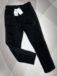 Спортивные штаны мужские на флисе (черный) оптом 19357806 01-3