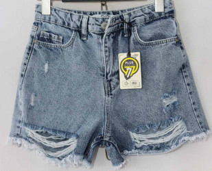 Шорти джинсові жіночі PLUS DENIM оптом 75980213 2033-57