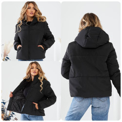 Куртки зимние женские (черный) оптом 08657142 375-2
