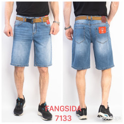 Шорты джинсовые БАТАЛ мужские оптом 43017869 7133-26