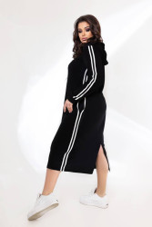 Сукні жіночі БАТАЛ (чорний) оптом Окси 