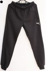 Спортивные штаны мужские на флисе (black) оптом 80263417 01-2