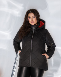 Куртки демисезонные женские БАТАЛ (черный) оптом VERONIKA RESHETNOK  23806457 127-1