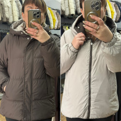 Куртки демисезонные двухсторонние женские оптом 50147398 26665-3