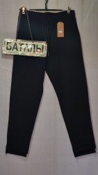 Спортивные штаны женские БАТАЛ (черный) оптом 96405728 014-2