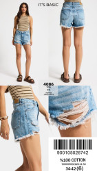 Шорты джинсовые женские ITS BASIC оптом 90672431 4086-2