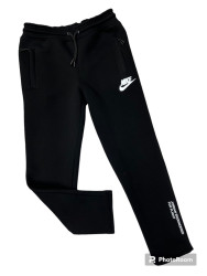 Спортивные штаны мужские на флисе (черный) оптом Турция 78063241 08-18