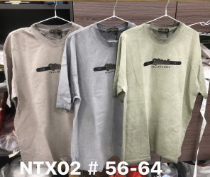 Футболки чоловічі БАТАЛ (сірий) оптом NANA 