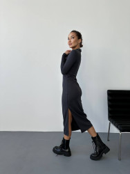 Сукні жіночі на флісі (графіт) оптом style_mista