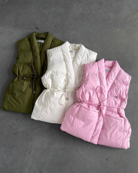 Жилетки женские (молочный) оптом 53840792 966-35