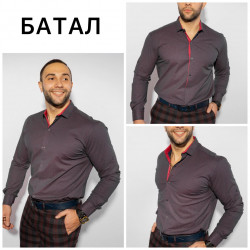 Рубашки мужские БАТАЛ оптом 04793685 Б3206 -49