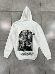 Худі чоловічі на флісі оптом THREE BLACK 