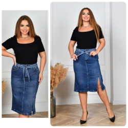 Юбки джинсовые ПОЛУБАТАЛ женские оптом 13976402 758