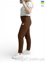 Спортивные брюки, Sport style оптом 1055-1PU шоколад