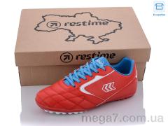 Футбольная обувь, Restime оптом DWB22030-1 red-white-skyblue