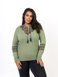 Джемпери вишиті БАТАЛ жіночі оптом