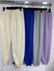 Спортивные штаны женские БАТАЛ (серый) оптом 83927605 850153-15