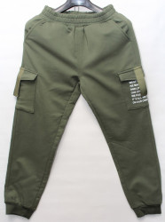 Спортивные штаны мужские на флисе (khaki) оптом 54289671 N91004-13