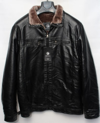 Куртки кожзам мужские SHENGYI БАТАЛ на меху (black) оптом 47901582 F2005-A-1