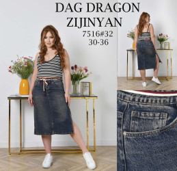 Юбки джинсовые БАТАЛ женские оптом DRAGON 06914283 7516-32-1