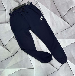 Спортивные штаны мужские на флисе (dark blue) оптом 35648021 02-13