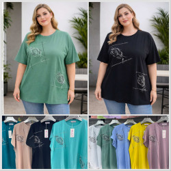 Футболки женские БАТАЛ оптом 08763149 001-76