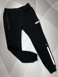 Спортивные штаны мужские на флисе (черный) оптом 05234617 03-20