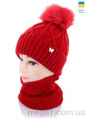 Шапка, Angelica оптом Девочка red