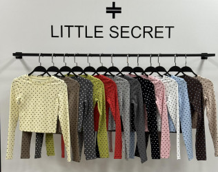 Лонгсліви жіночі (чорний/білий горошок) оптом Little Secret