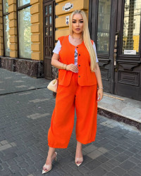 Костюми жіночі БАТАЛ (3-ка) оптом FASHION COTTON