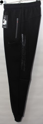 Спортивные штаны мужские на флисе (black) оптом 94056328 444-6