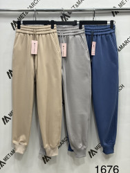 Спортивные штаны женские на флисе (фумэ) оптом 64519873 1676-179