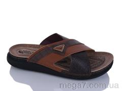 Шлепки, Oscar оптом 01-26 корич.мікс