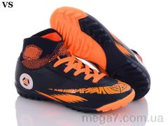 Футбольная обувь, VS оптом Twingo сороконіжки black-orange (31-35)