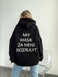 Худі жіночі оптом (чорний) Туреччина