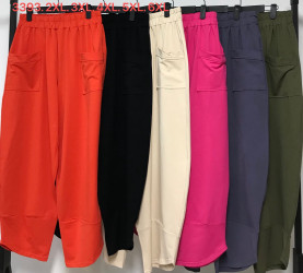Спортивные штаны женские (малиновый) оптом 75398024 3393-43