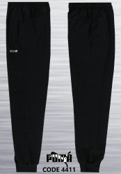 Спортивные штаны мужские на флисе (черный) оптом 02958143 4411-20