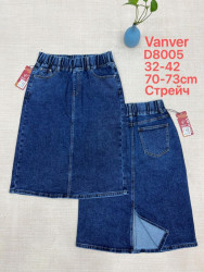 Юбки джинсовые женские VANVER БАТАЛ оптом 28941305 D8005-5